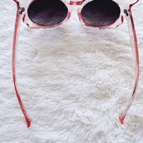 Eliza Light Pink Butterfly-shaped Sunglasses - Picture 9 of 12